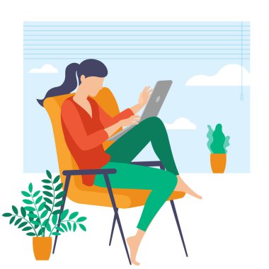 Genç bayan taşeron olarak çalışıyor..