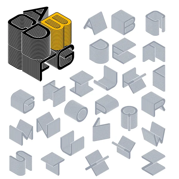 Caratteristica del modulo retrò 3d — Vettoriale Stock