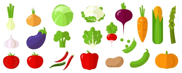 Légumes élément de conception ensemble. — Image vectorielle