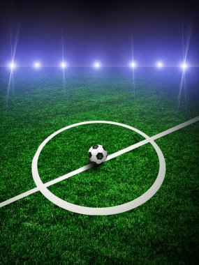 Işıklar yeşil futbol sahası