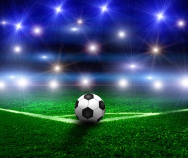 Işıklar yeşil futbol sahası