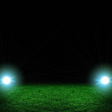 Işıklar yeşil futbol sahası