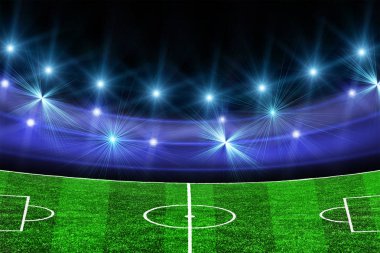 Işıklar yeşil futbol sahası