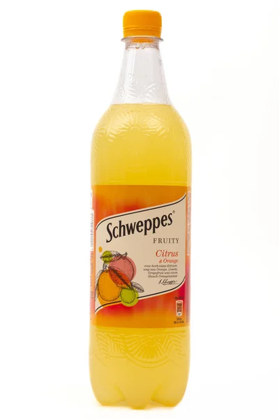 Huettenberg Germany 2018 Bottle Schweppes Lemon Soda Schweppes Comp Beverage — Stock Photo, Image