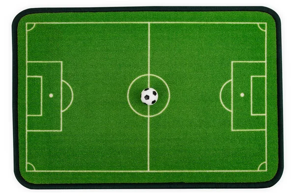 Футбольное Поле Сверху Изолировано Белом Фоне — стоковое фото