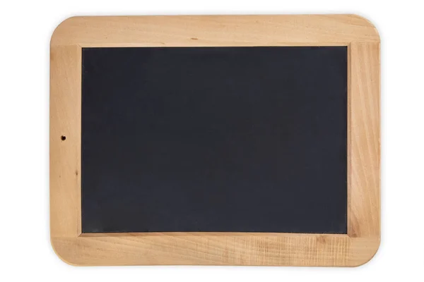 白色背景上隔离的空白黑板 — 图库照片