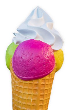 Icecream Reklamları beyaz arkaplanda izole edildi