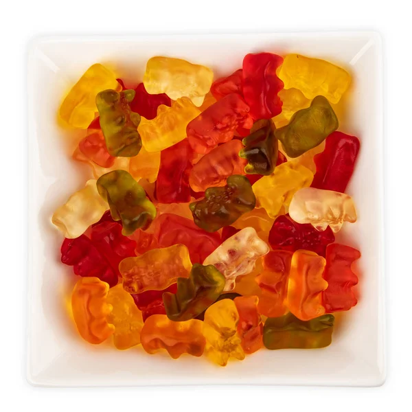 Wine Gums Bowl Isolated Background — Stock Photo, Image