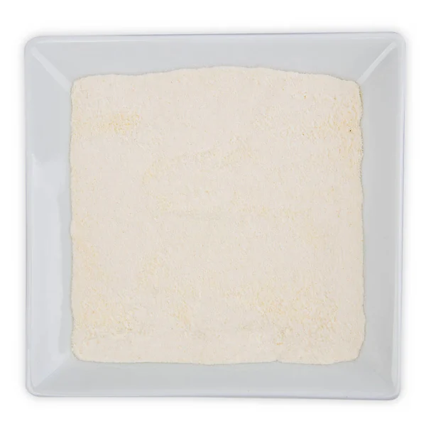 Мука Темпура Миске Изолированной Белой Пекарне — стоковое фото