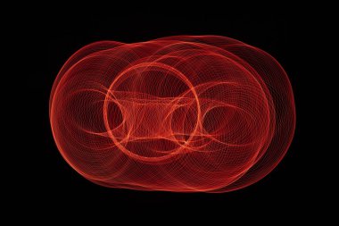 Güzel sihirli ışık siyah arka plan üzerine kubbeleri