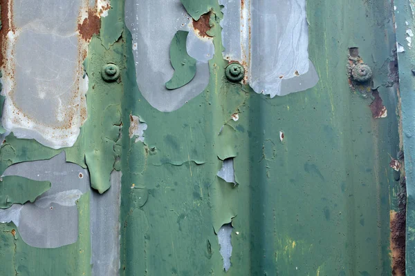 Hoja de hierro ondulado verde viejo — Foto de Stock