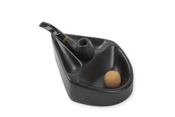 Tobacco pipe in ashtray — Stock Photo, Image