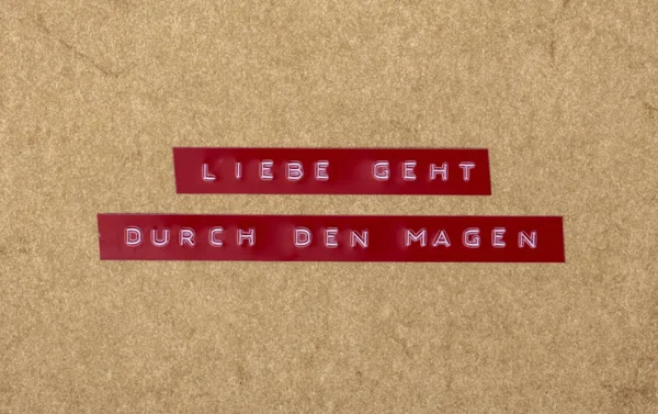 Liebe geht durch den magen — Fotografia de Stock