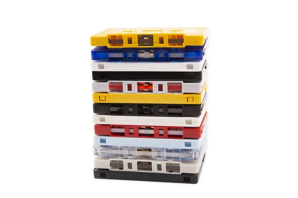 Stack of retro Music Tapes — Stock Photo, Image