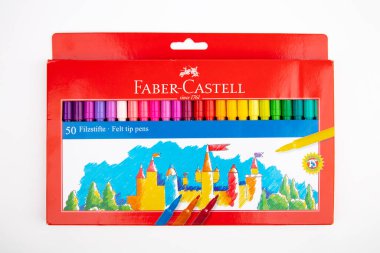WETZLAR, ALMANY 2020 _ 04 _ 05 FABER CASTELL Keçeli Kalem. FABER CASTELL 1761 'de Almanya' da kuruldu. Yazı, çizim, yaratıcı tasarımlar için ürünler