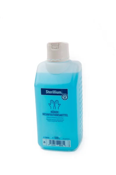 Wetzlar German Many 2020 Product Photo Bottle Disinfecting Sterillium White — 图库照片