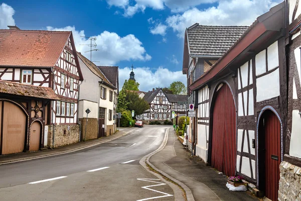 Antigua Casa Entramado Madera Pueblo Niederkleen Hesse Alemania — Foto de Stock