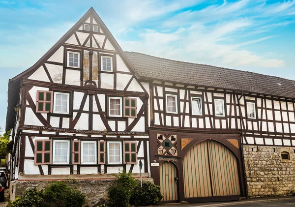 Oude Vakwerkhuis Een Dorp Niederkleen Hesse Germany — Stockfoto