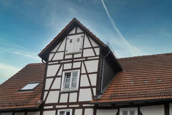 House Gable Half Timbered House Frankenberg North Hesse Germany — Stock Photo, Image