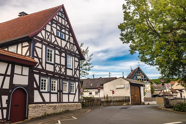 Starý Zpola Roubený Dům Vesnici Niederkleen Hesse Germany — Stock fotografie
