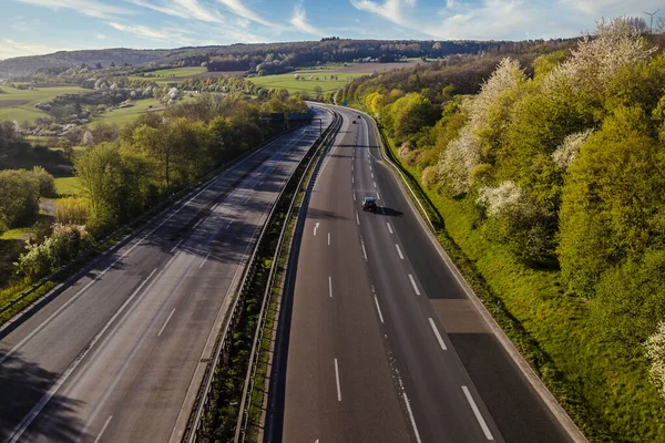 Paisagem Autobahn Alemanha Verão — Fotografia de Stock