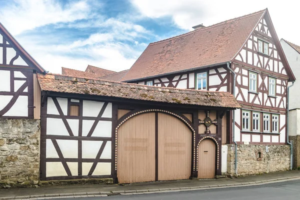 Niederkleen Duitsland 2020 Oud Beroemd Vakwerkhuis Een Dorp Niederkleen Hesse — Stockfoto