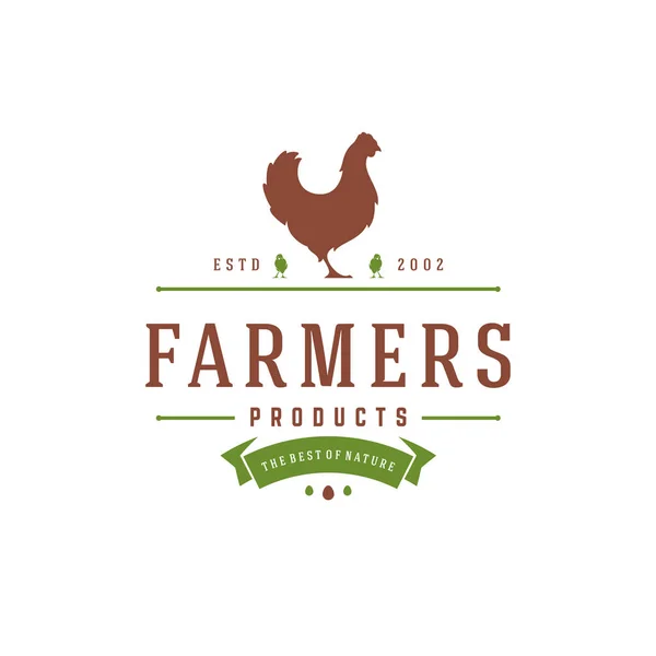 Farmers market logo template vector illustration. — Stock Vector