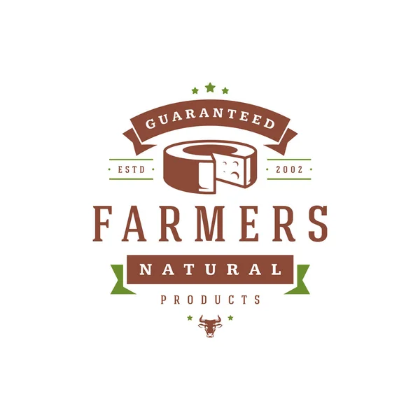 Farmers market logo template vector illustration. — Stock Vector