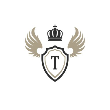 Logo veya rozet tasarım için lüks monogram logo şablonu vektör nesnesi.