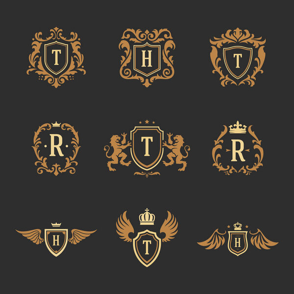 Шаблоны: Набор векторных объектов с логотипами
