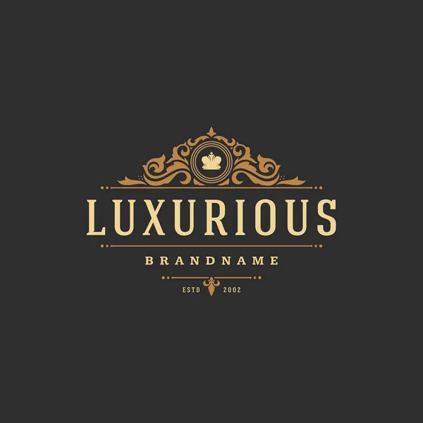 Luxe logo vector sjabloonobject voor logo — Stockvector