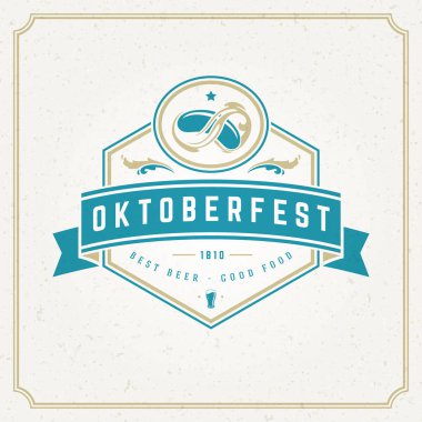 Oktoberfest tebrik kartı veya dokulu arka plan olarak görüntüle. Bira Festivali kutlama.