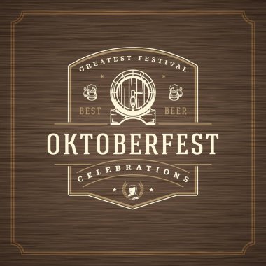 Oktoberfest tebrik kartı veya dokulu arka plan olarak görüntüle. Bira Festivali kutlama.