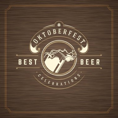 Oktoberfest tebrik kartı veya dokulu arka plan olarak görüntüle. Bira Festivali kutlama.