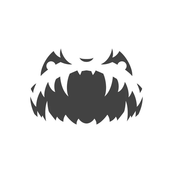 Halloween effrayant visage de citrouille élément de conception isolé sur blanc — Image vectorielle