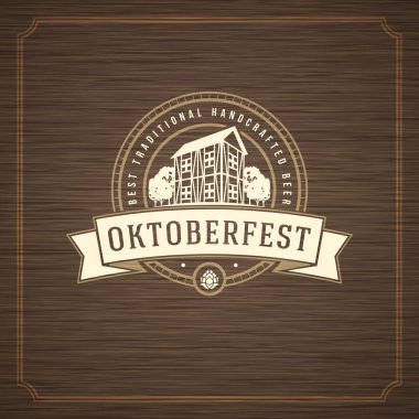 Oktoberfest tebrik kartı veya dokulu arka plan olarak görüntüle. Bira Festivali kutlama.