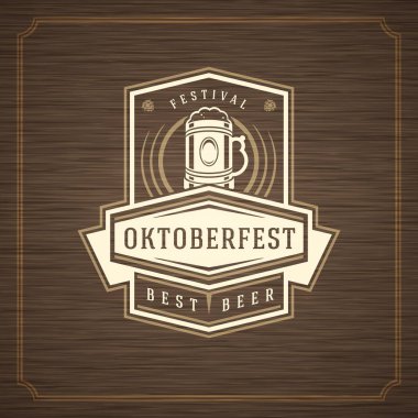 Oktoberfest tebrik kartı veya dokulu arka plan olarak görüntüle. Bira Festivali kutlama.