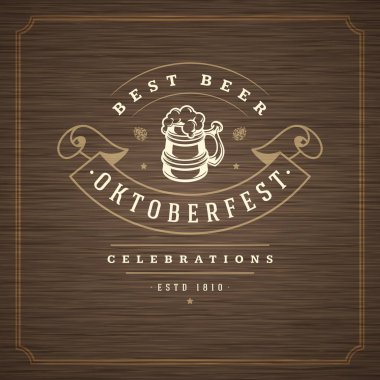 Oktoberfest tebrik kartı veya dokulu arka plan olarak görüntüle. Bira Festivali kutlama.