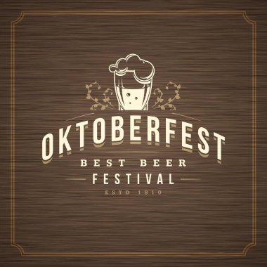 Oktoberfest tebrik kartı veya dokulu arka plan olarak görüntüle. Bira Festivali kutlama.