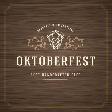 Oktoberfest tebrik kartı veya dokulu arka plan olarak görüntüle.