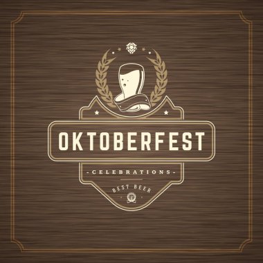Oktoberfest tebrik kartı veya dokulu arka plan olarak görüntüle.