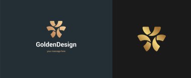 Vektör soyut logo amblemi tasarımı zarif minimum modern biçim.