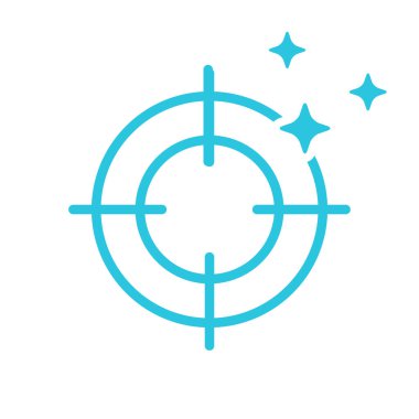 Simgeye odaklan. Beyaz arka planda izole edilmiş. Mavi simge setinden.