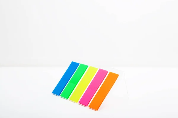 Bunch Colored Stick Notes Copy Space — Stock Photo, Image