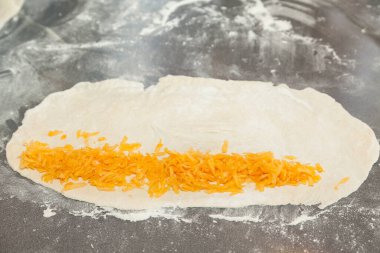 rendelenmiş balkabağı ve şekerli hamur
