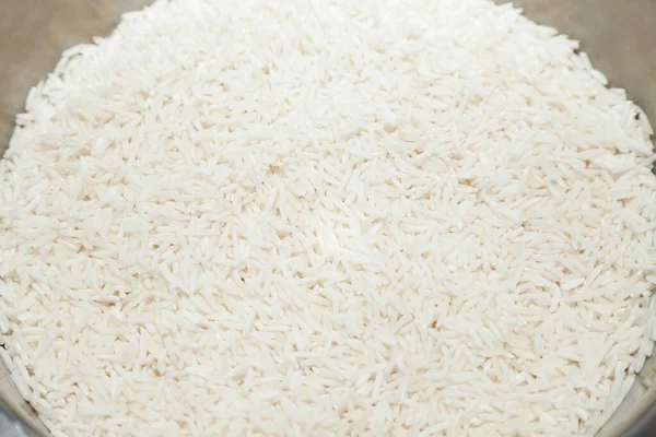 Closeup Dry Basmati Rice Selective Focus — Stock Photo, Image