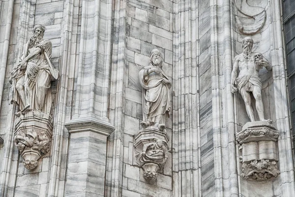 Monumentos Grungy Fachada Catedral Milano Duomo Milano Italia — Foto de Stock
