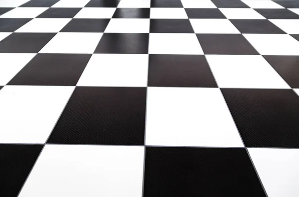 Checkered Styled Tile Floor Selective Focus — Stock Photo, Image