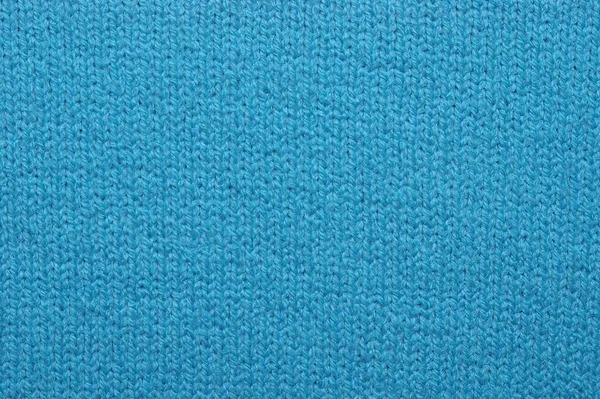 Dikensiz Mavi Örgü Kumaş Dokusuna Yakın Çekim — Stok fotoğraf