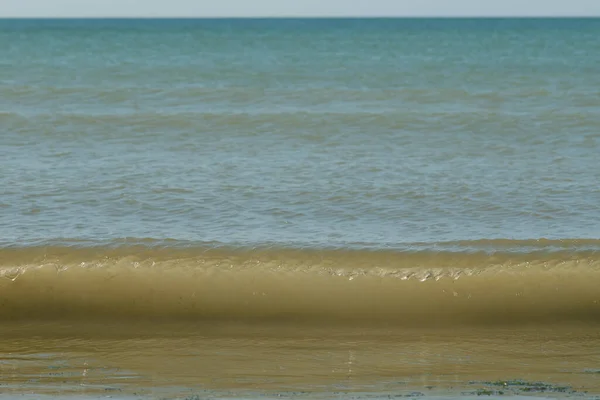 Crest Sea Wave Rolling Beach Ready Fall Algae Horizon — Stock Photo, Image